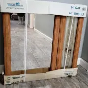 Oak Medicine Cabinet Mirrored With Etched Floral Design Vintage Wood Crafters