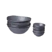 ShervinVerkil 12pc Rania Ceramic Soup/Laksa & Dipping Bowls Set- Gift Boxed