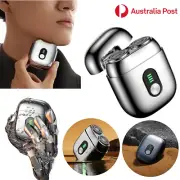 Mini Electric Shaver Shave Razor Men Beard Trimmer Portable Rechargeable LED AU