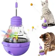 Cat Interactive Toys, Undefeated Cat Toys with Teaser Stick, Light Up Teaser Cat Toys, Slow Fooder Feeding Pet Toys