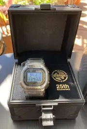 UNUSED **CASIO G-Shock DW-5025 Origin Gold 25th Anniversary OCEAN GREY**