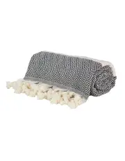 [Tolu] Turkish Towel in Black/White