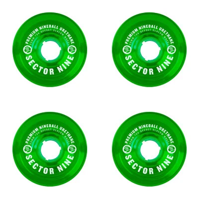 Sector 9 Longboard Offset Slalom Wheels Nineballs Green 69mm 78A