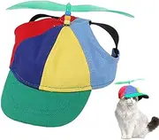 Dog Propeller Hat | Pet Outdoor Sports Hats with Ear Holes,Dog Hat, Rainbow Helicopter Top Hat- for Small Dogs Puppy Cats Supplies