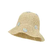 Women Straw Sun Hat Foldable Beach Hat Wide Brim Floppy Bucket Hat with Small...