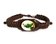St Jude Brown Women's Men's Adjustable Corded Bracelet San Judas Pulsera Cafe