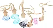 MAGICLULU Hanging Perfume Bottle Pendant Rose Fragrance Wooden Cap Car/apartment Decor