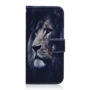 Lion Pattern Coloured Drawing Horizontal Flip Leather Case for Sony Xperia 10, with Holder & Card Slots & Wallet