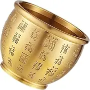 OSALADI Jar Brass Treasure Bowl Chinese Style Decoration Home Office Adornment Tiny Treasure