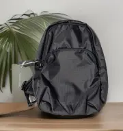 NWT Vera Bradley Moonless Night Small Lorman Sling Backpack Black Ripstop