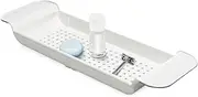Madesmart Expandable Bath Tub Shelf, White