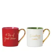kate spade new york Be Jolly Color Mug, Set of 2