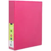 J.Burrows Recycled Insert Binder A4 3 D-Ring 38mm Pink