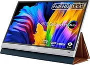 ASUS ZenScreen OLED Portable Gaming Monitor 13.3" 1080P FHD Laptop Monitor (MQ13AH) - OLED USB-C & HDMI Travel Monitor, OLED Monitor w/Smart Cover, External Monitor for PC MacBook Phone PS4 Switch