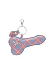 Keyring plaid pattern key case One size Multicolor