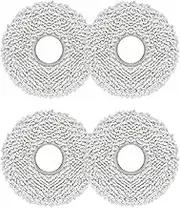 Replacement Mopping Cloths for Dreame L20 Ultra/ L10s Pro Ultra/for ECOVACS Deebot T20/T10/X1/X2 Omni Turbo/Roborock Q Revo/Q Revo MaxV/Xiaomi X10 Vacuum Robots Replacement 4 Pack Microfiber Mop Pads