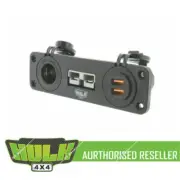 HULK 4X4 FLUSH MOUNT HOUSING WITH 50A PLUG ACC POWER SOCKET & DUAL USB PORTS