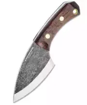 Condor Pangui Neck Knife Fixed Blade Walnut Wood Handle Welted Leather Sheath