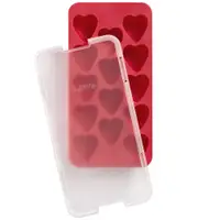 在飛比找PChome24h購物優惠-LEKUE 14格附蓋愛心製冰盒(胭紅)