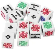 Generic 12pcs Poker Craps Drinking Game Party Supplies Funny Game Chips Portable Game Prop Party Favors Party Game Props Props Poker Chips Acrylic