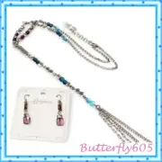 Brighton Marrakesh Bazaar Y Bead Necklace French Wire Earrings NWT $156