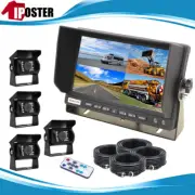 10.1" Quad Split Monitor + 4x CCD 4PIN Reversing Camera For Truck Bus