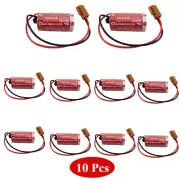 10pcs Control PLC Battery with plug for Maxell Industrial ER17/33 3.6V Battery