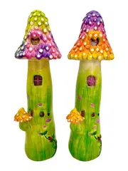 29cm Wonderland Fairy Garden House Set of 2 - Type A & B Miniature Decor