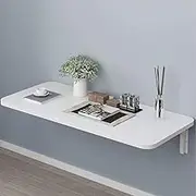 Compact Wall Mounted Study Desk with Threading Hole Design for Home Office Bedroom or Garage Customizable Size and Color (70x50cm/28x20in)
