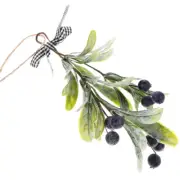 Artificial Mistletoe Branch with Berries Fake Christmas Hanging Mistletoe Branch