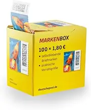Albellion 100 Pieces 1.80 EUR 1.8 EUR 180 Cent Mint Never hinged self-Adhesive Stamps in Stamp Box, 100 Rolls, Frankaturware Brand Set (Motif: Rocket Post)