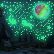 Glow in The Dark Stars Stickers Moon for Kids Bedroom,Luminous Stars Stickers Create a Realistic Starry Sky,Room Decor,Wall Stickers