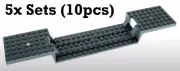 LEGO Chassis Plates 6X34X2 2/3 Trailer Train 64954 87058 Dark Stone Bluish Grey