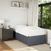 vidaXL Bed Frame without Mattress Dark Grey King Single Velvet