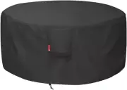Sheechung Fire Pit Cover - Waterproof 600D Heavy Duty round Patio Fire Bowl