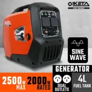 IKETA Inverter Generator Sine Wave Petrol 2500W Max Site Camping Portable Backup