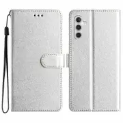 For Samsung Galaxy A05s 4G Case PU Leather Silk Texture Wallet Phone Cover
