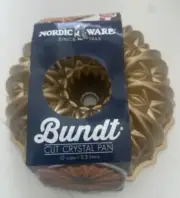 Nordic Ware Brand New Gold Cut Crystal Bundt Pan (92877) 10 Cups USA Made