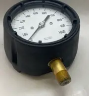 WESTWARD 4-1/2" Industrial Pressure Gauge (0-1000 psi) - 1/2" NPT Bottom - SG -