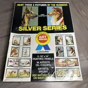 VTG Art Award Paint By Numbers Silver Series 450 Dog Portraits German Shepherd