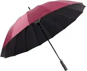 Umbrella Umbrellas Portable Golf Umbrella Windproof Lightweight Stick Umbrella Extra Large Folding Automatic Open Canopy Vented Umbrella Umbrellas for Rain (Color : Red, Size : 85cm)