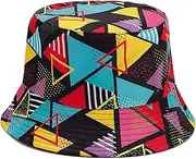 [Cherjoury] Reversible Print Bucket Hat Breathable Double Printed Wide Brims Bucket Hat Adult Spring Fisherman Hat 4