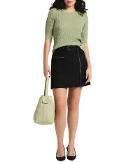 [Marcs] Kali Felted Wool Mini Skirt in Black