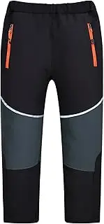 [MEILONGER] Boys Girls Softshell Hiking Pants Fleece Lined Skiing Snow Pants Kids Waterproof Outdoor Trousers