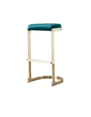 [Koala Living] Rouven Velvet Bar Stool in Peacock Blue