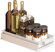 Telescopic Drawer, Extendable Drawer Kitchen Organiser with Handle, Drawer Organiser, Kitchen Spice Rack, Extendable Cupboard Organiser, Sink Base Cabinet Organiser for Kitchen, Bathroom, 15.5 x 35.8