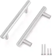 10 Pack Cabinet Handles Stainless Steel T Bar Drawer Pulls Cupboard Knobs for Ki