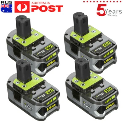 4x 18V 9.0Ah New Battery For Ryobi P108 ONE+ Plus P102 P103 P104 P107 P109