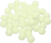 uxcell Fishing Beads Glow Soft Plastic Fishing Bait Eggs Lure Rigs Accessories, 10 mm Fit for Saltwater Freshwater - Round (500 Pack, Natural Color)