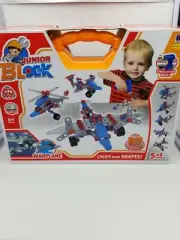 Junior block 5 in 1 take apart kids toy warplane with case 274 pcs
